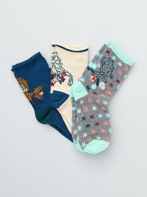 Lote de 3 pares de meias 'Frozen' - Kiabi