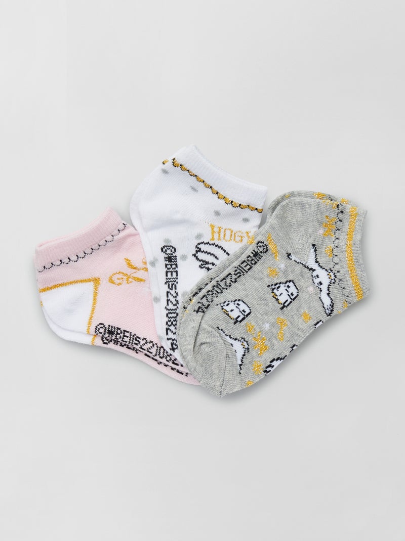 Lote de 3 pares de meias 'Harry Potter' Cinza/ Rosa - Kiabi