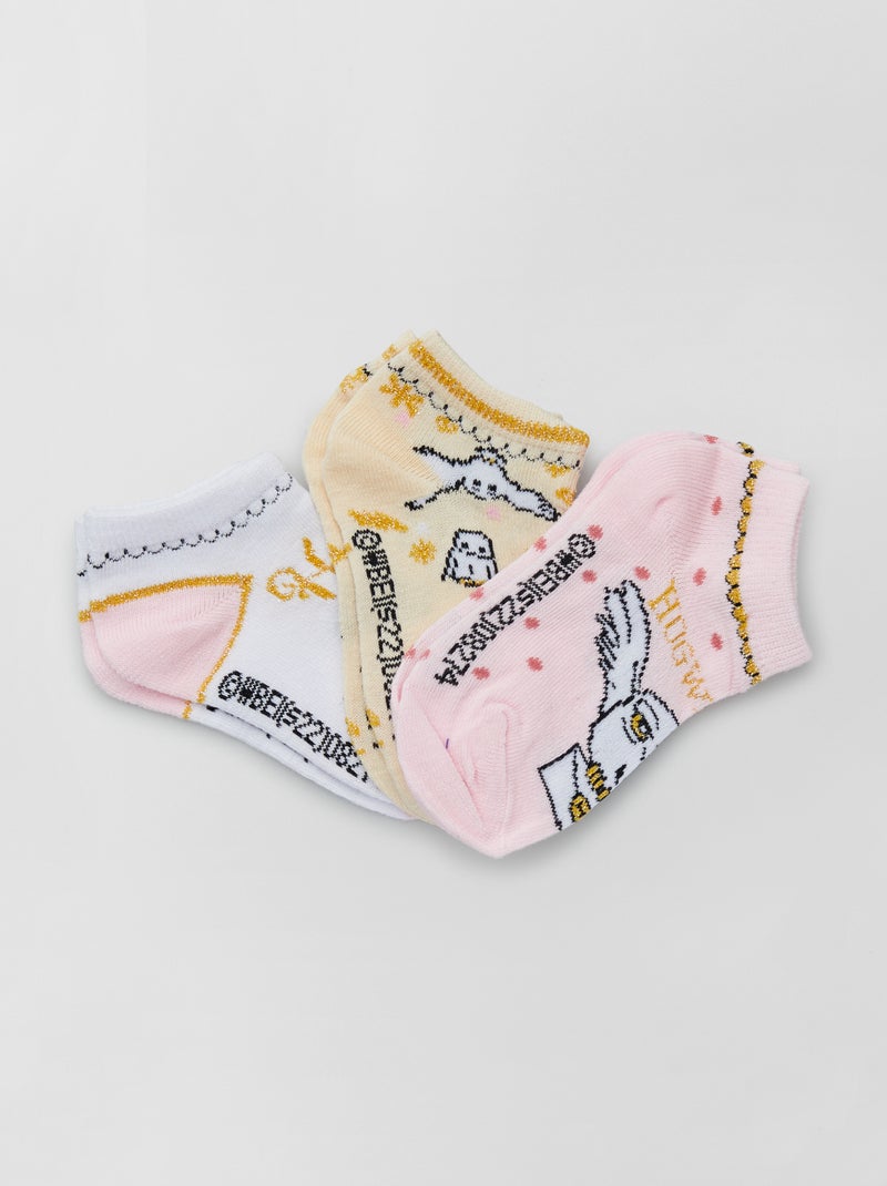 Lote de 3 pares de meias 'Harry Potter' Rosa/ Branco - Kiabi