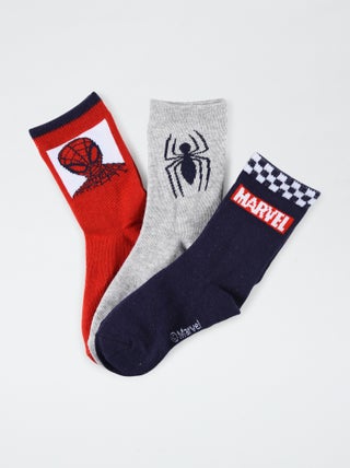 Lote de 3 pares de meias 'Homem-Aranha' -