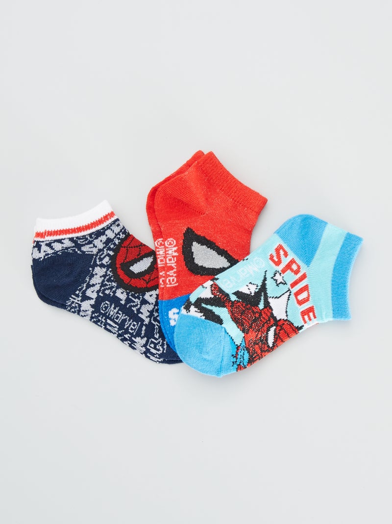 Lote de 3 pares de meias 'Homem-Aranha' AZUL - Kiabi