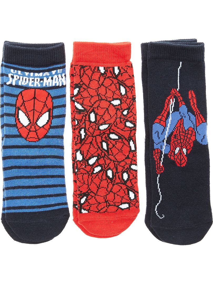 Lote de 3 pares de meias 'Homem-Aranha' rojo - Kiabi