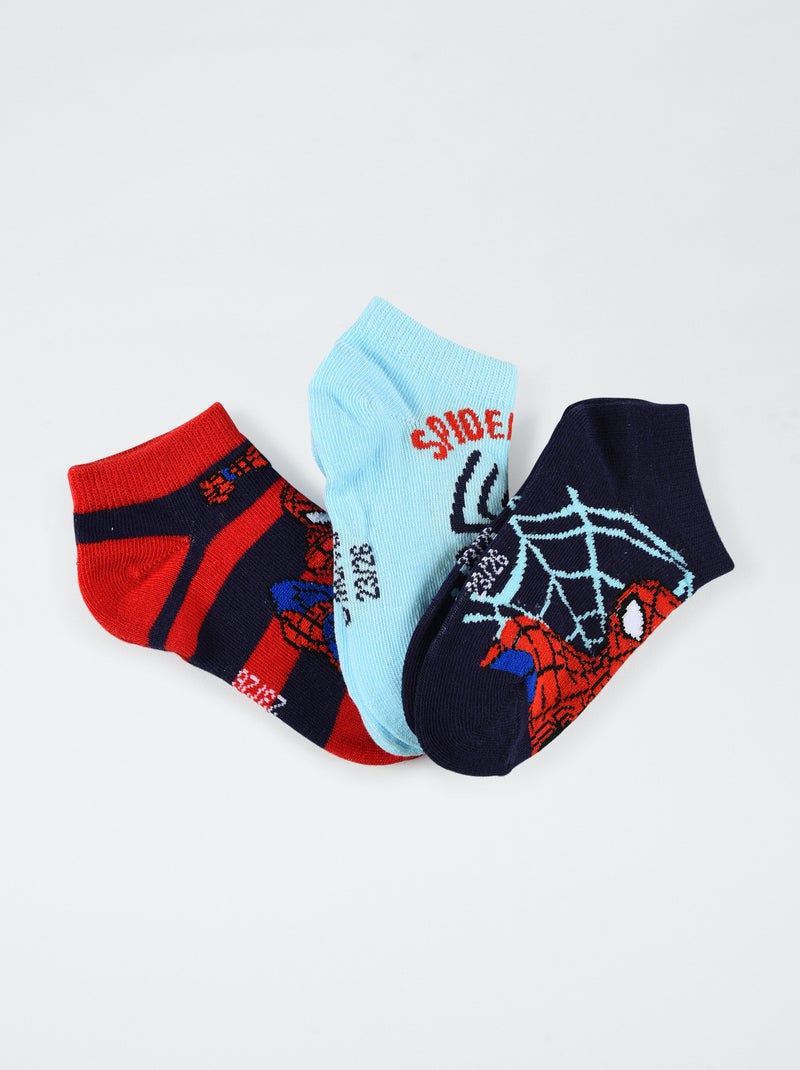 Lote de 3 pares de meias 'Homem-Aranha' Vermelho - Kiabi