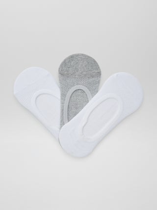 Lote de 3 pares de meias invisíveis