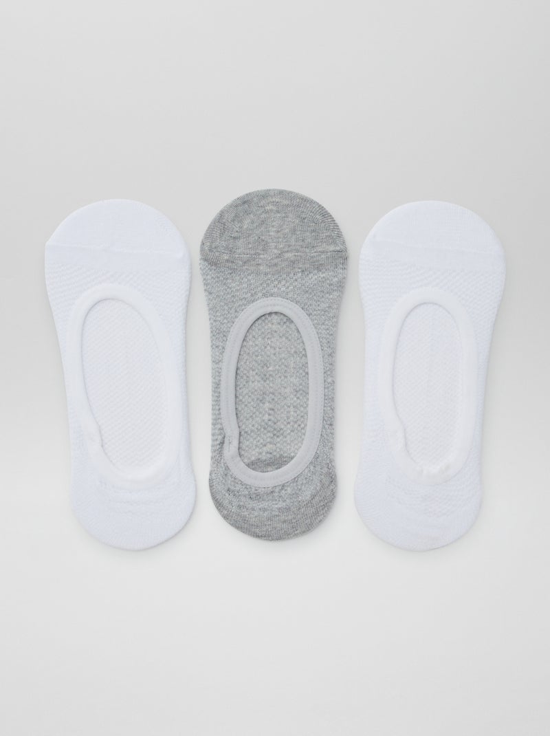 Lote de 3 pares de meias invisíveis BRANCO - Kiabi