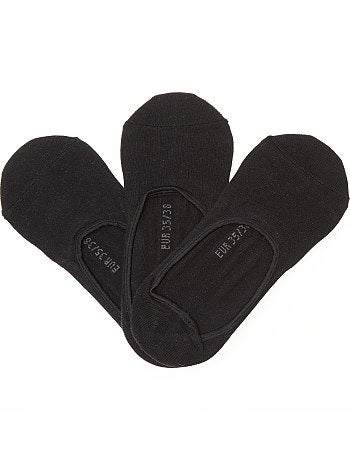 Lote de 3 pares de meias invisíveis - Kiabi