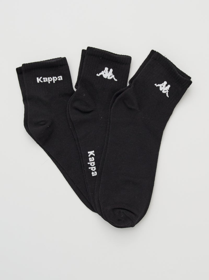 Lote de 3 pares de meias 'Kappa' Preto - Kiabi