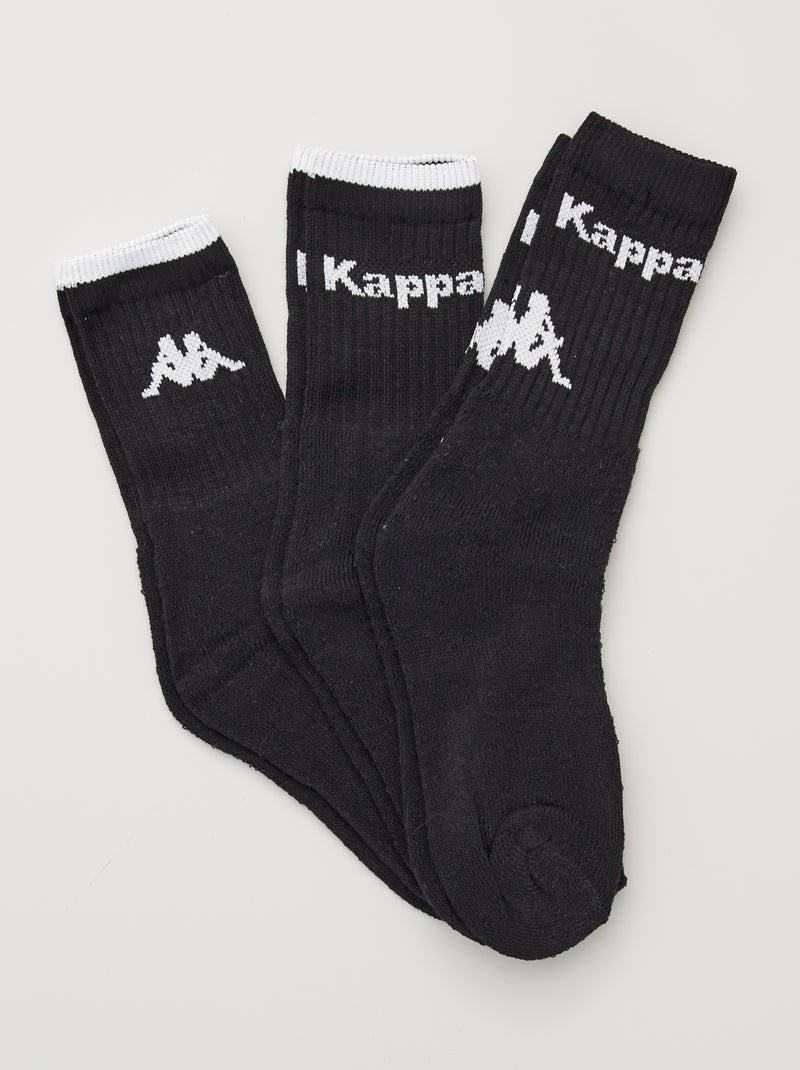 Lote de 3 pares de meias 'Kappa' Preto - Kiabi