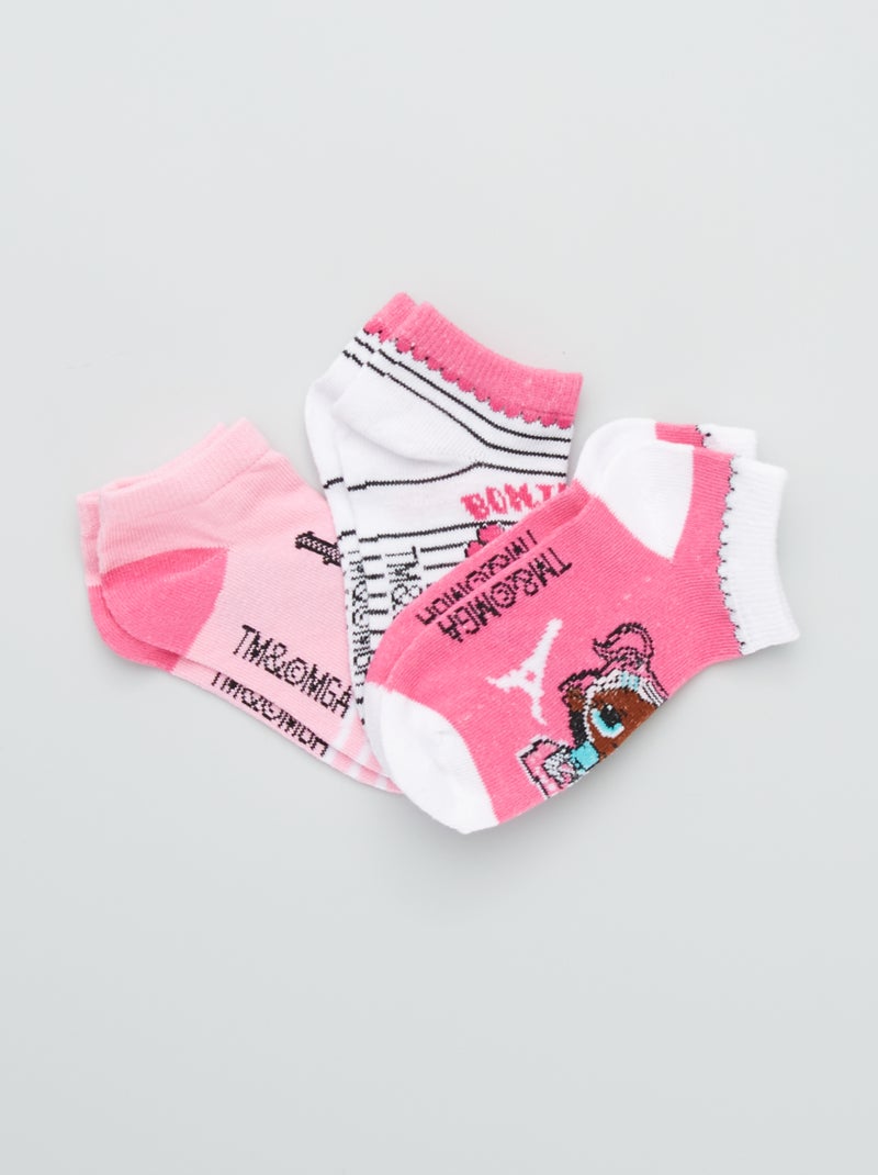 Lote de 3 pares de meias 'LOL Surprise' Fuxia - Kiabi