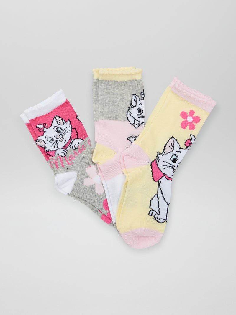 Lote de 3 pares de meias 'Maria' 'Os Aristogatos' 'Disney' CINZA - Kiabi