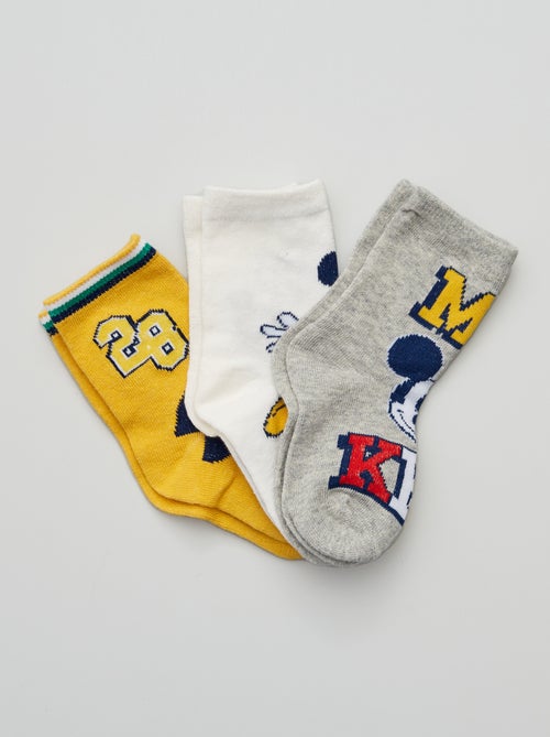 Lote de 3 pares de meias 'Mickey' - Kiabi
