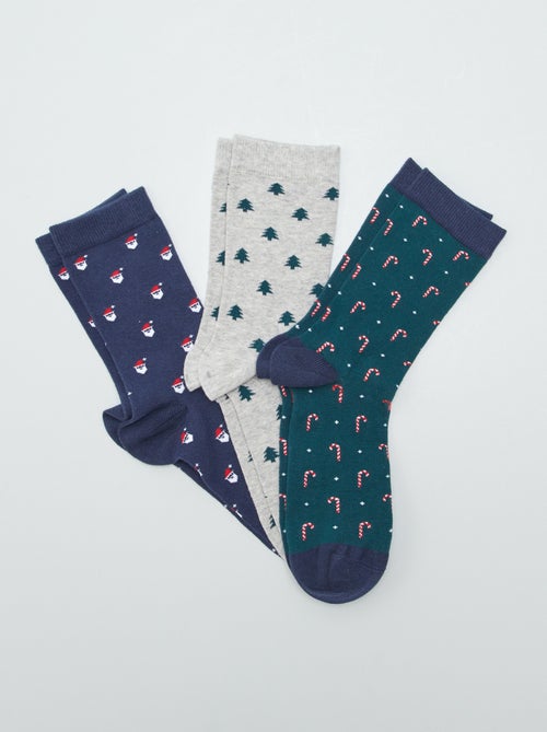 Lote de 3 pares de meias 'Natal' - Kiabi
