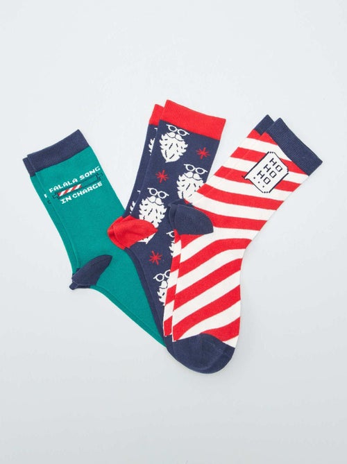 Lote de 3 pares de meias 'Natal' - Kiabi