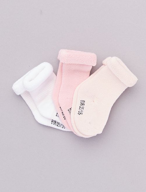 Lote de 3 pares de meias para bebé - Kiabi
