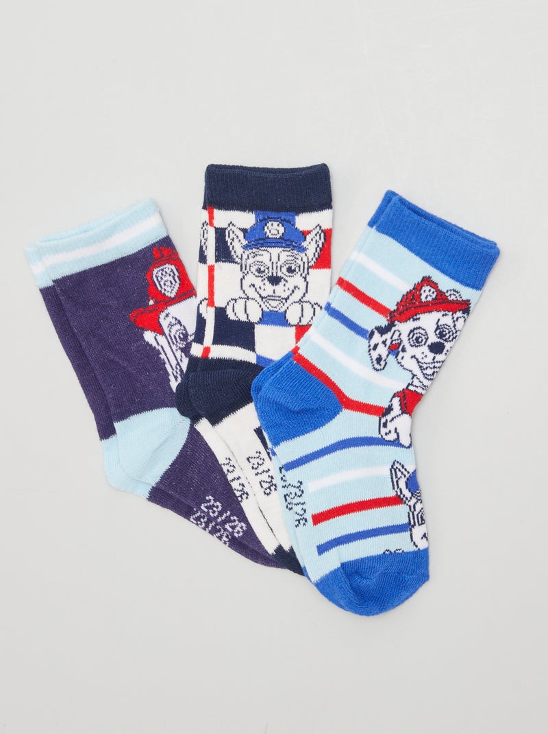 Lote de 3 pares de meias 'Patrulha Pata' AZUL - Kiabi