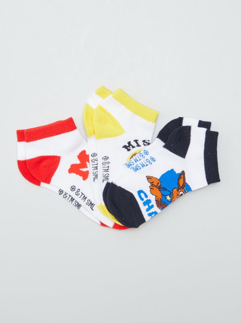 Lote de 3 pares de meias 'Patrulha Pata' Branco - Kiabi