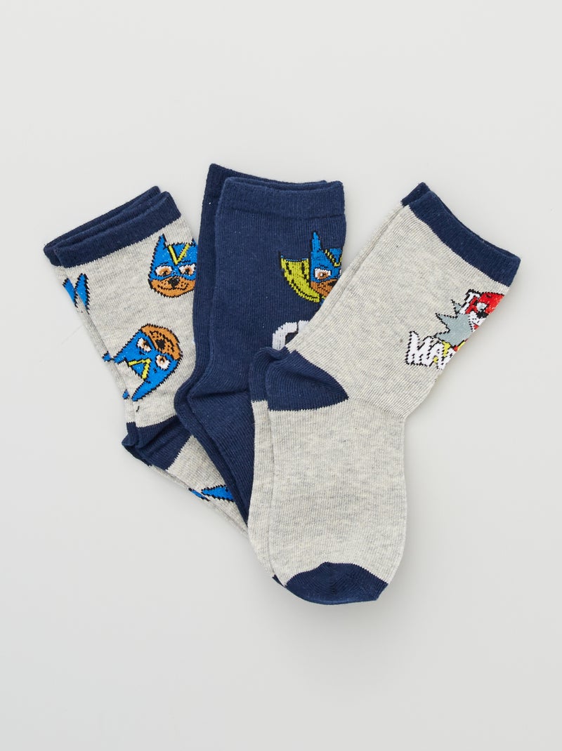 Lote de 3 pares de meias 'Patrulha Pata' CINZA - Kiabi