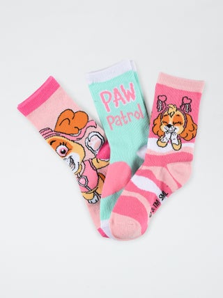 Lote de 3 pares de meias 'Patrulha Pata'
