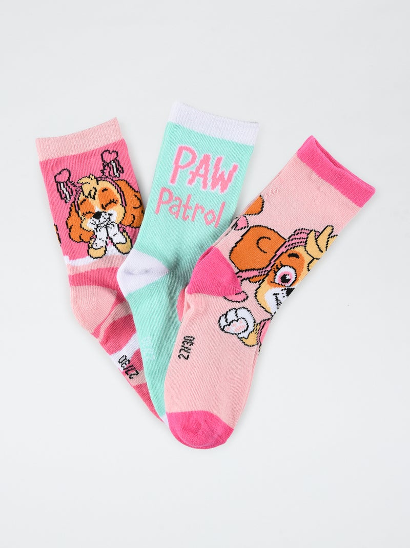 Lote de 3 pares de meias 'Patrulha Pata' ROSA - Kiabi