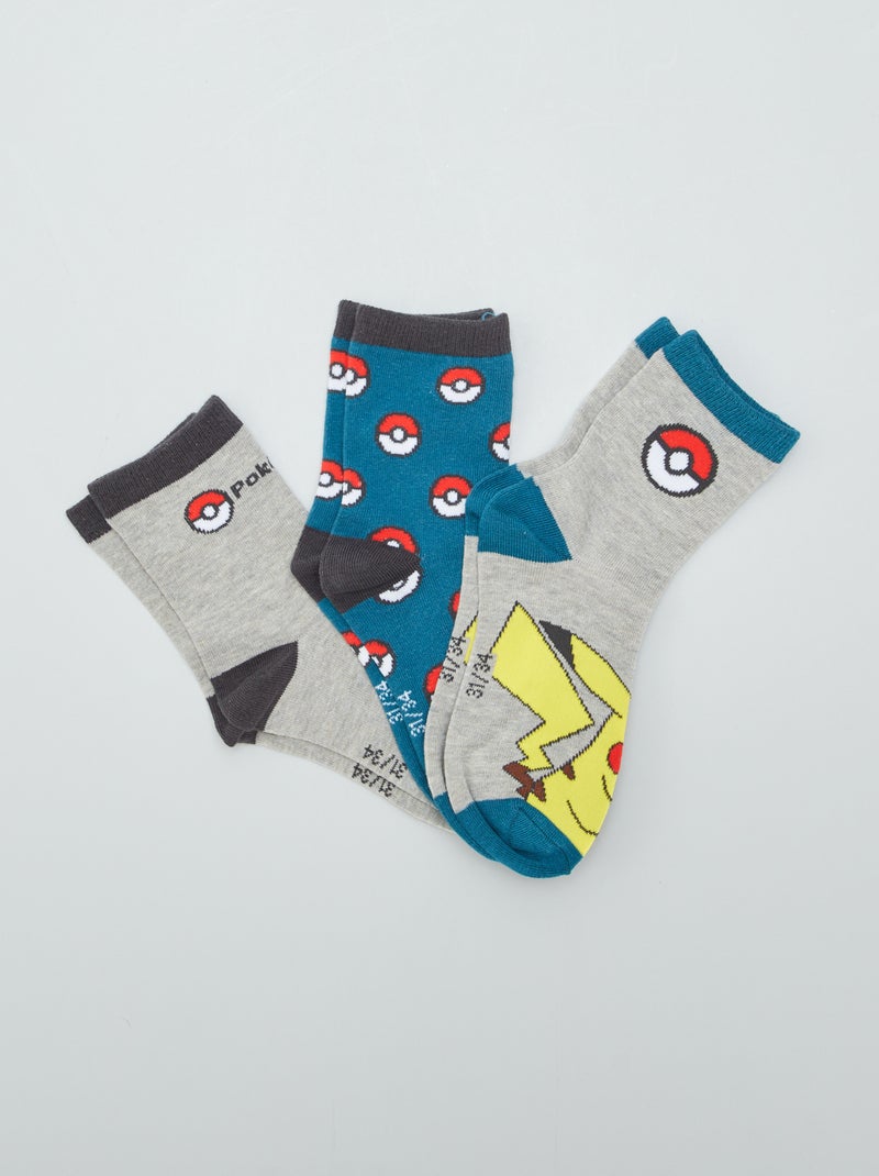 Lote de 3 pares de meias 'Pokémon' BEGE - Kiabi