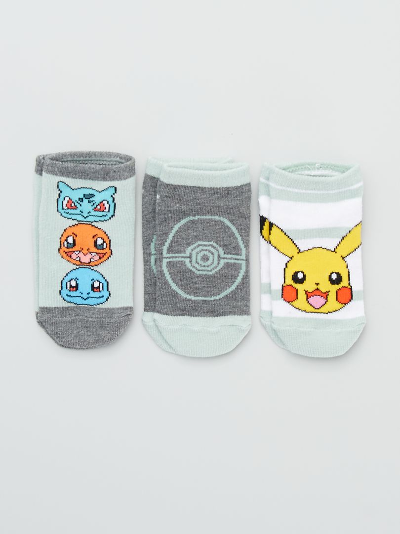 Lote de 3 pares de meias 'Pokémon' CINZA - Kiabi