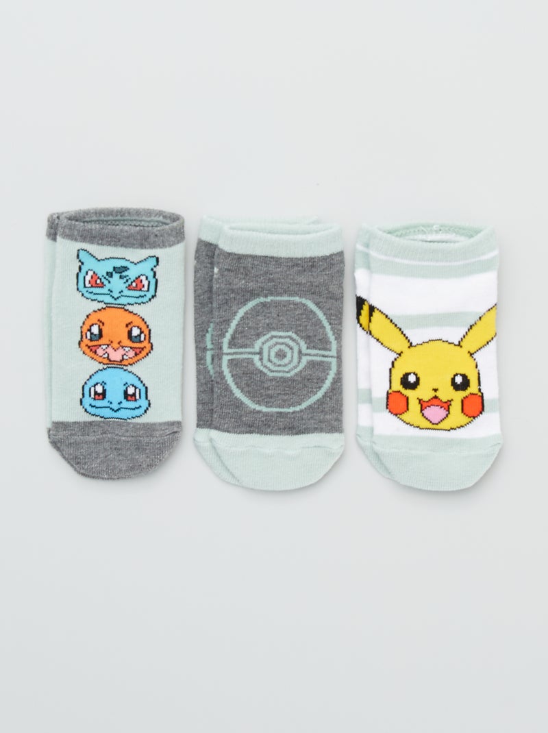 Lote de 3 pares de meias 'Pokémon' CINZA - Kiabi