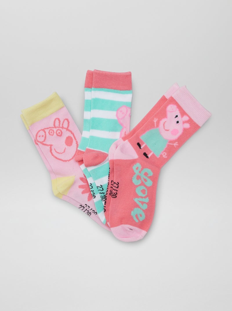 Lote de 3 pares de meias 'Porquinha Peppa' ROSA - Kiabi