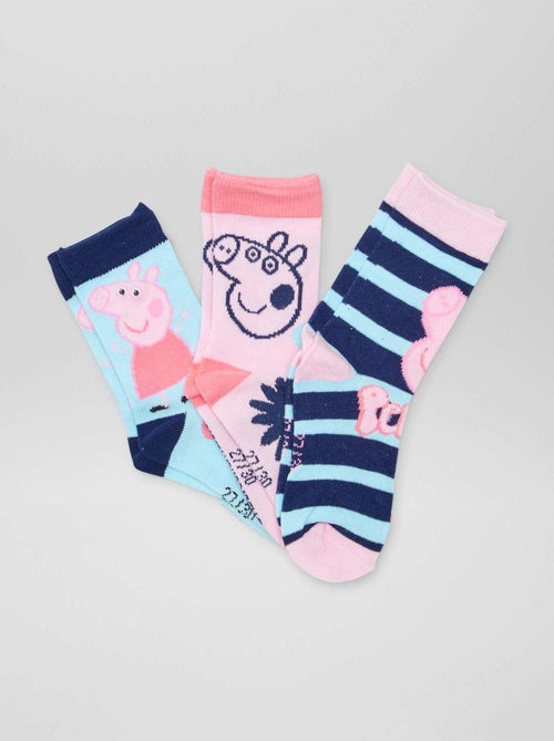 Lote de 3 pares de meias 'Porquinha Peppa' - Kiabi