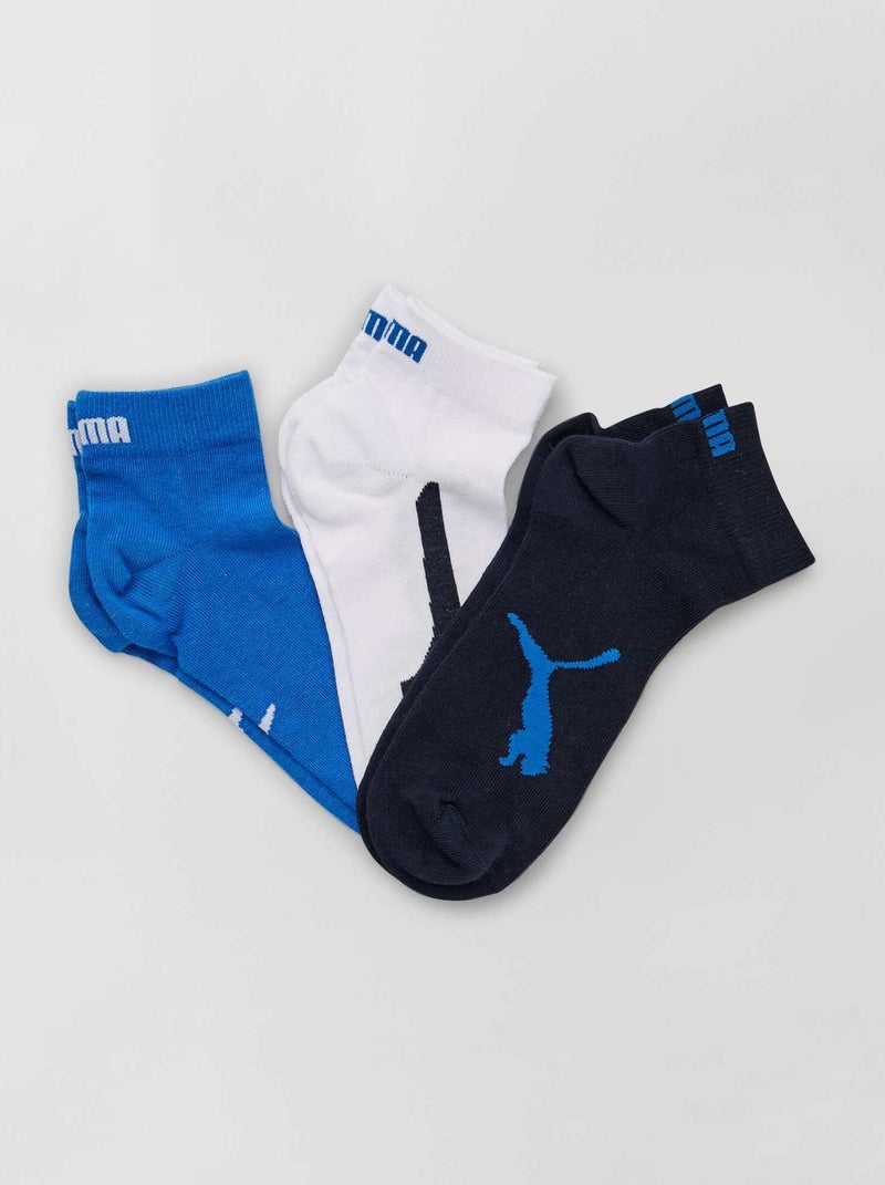 Lote de 3 pares de meias 'Puma' AZUL - Kiabi