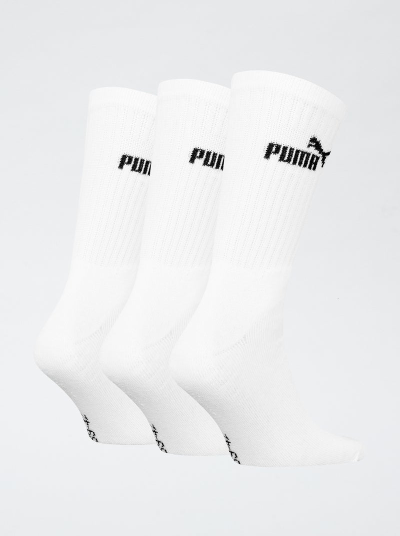 Lote de 3 pares de meias 'Puma' Branco - Kiabi