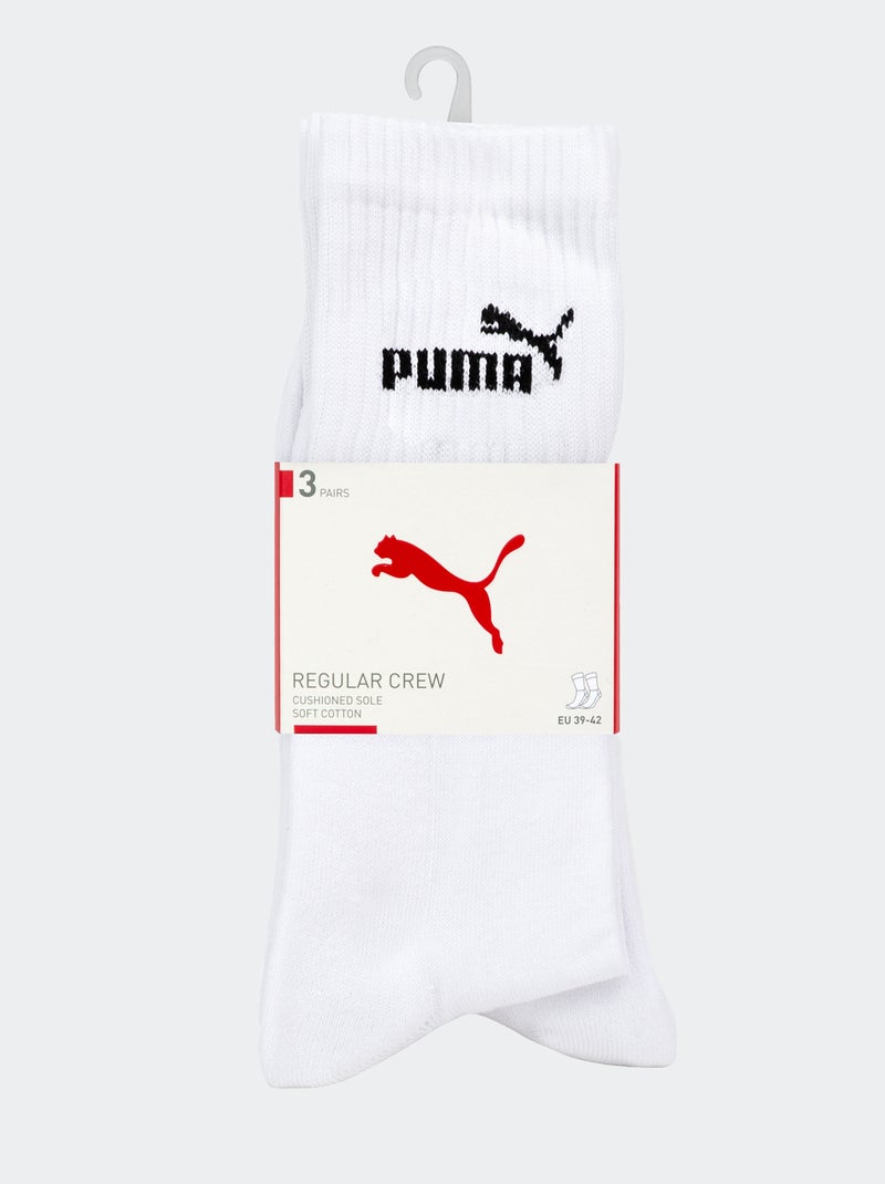 Lote de 3 pares de meias 'Puma' BRANCO - Kiabi