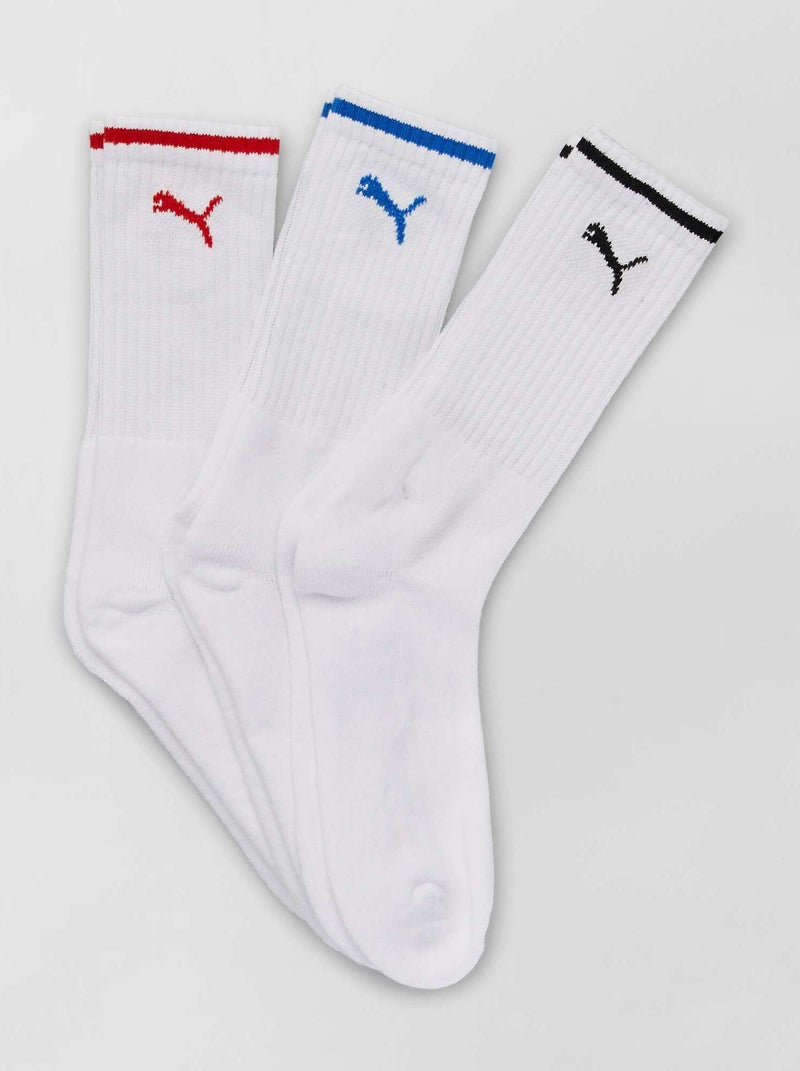 Lote de 3 pares de meias 'Puma' BRANCO - Kiabi