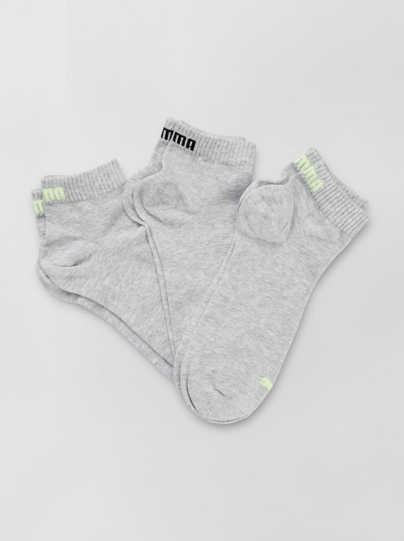 Lote de 3 pares de meias 'Puma' cano curto BEGE - Kiabi