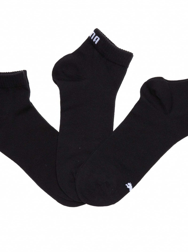 Lote de 3 pares de meias 'Puma' cano curto Preto - Kiabi
