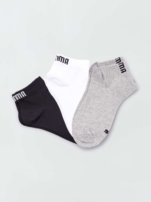 Lote de 3 pares de meias 'Puma' de cano curto - Kiabi