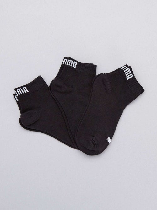 Lote de 3 pares de meias 'Puma' de cano curto - Kiabi