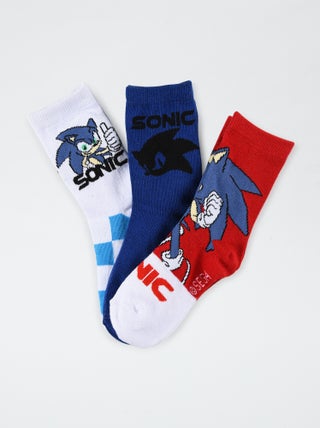 Lote de 3 pares de meias 'Sonic'