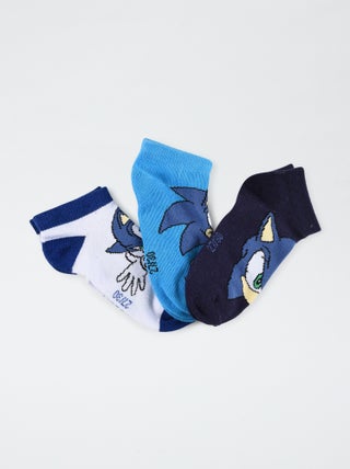 Lote de 3 pares de meias 'Sonic'