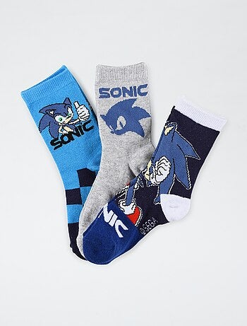 Lote de 3 pares de meias 'Sonic'