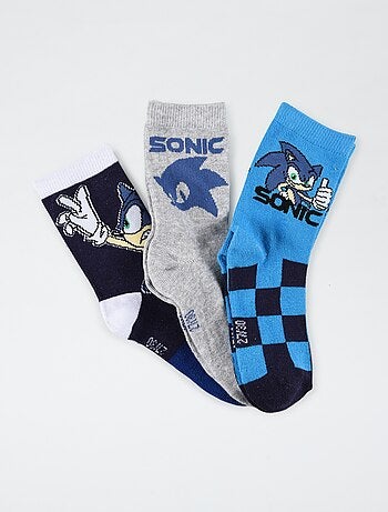 Lote de 3 pares de meias 'Sonic'