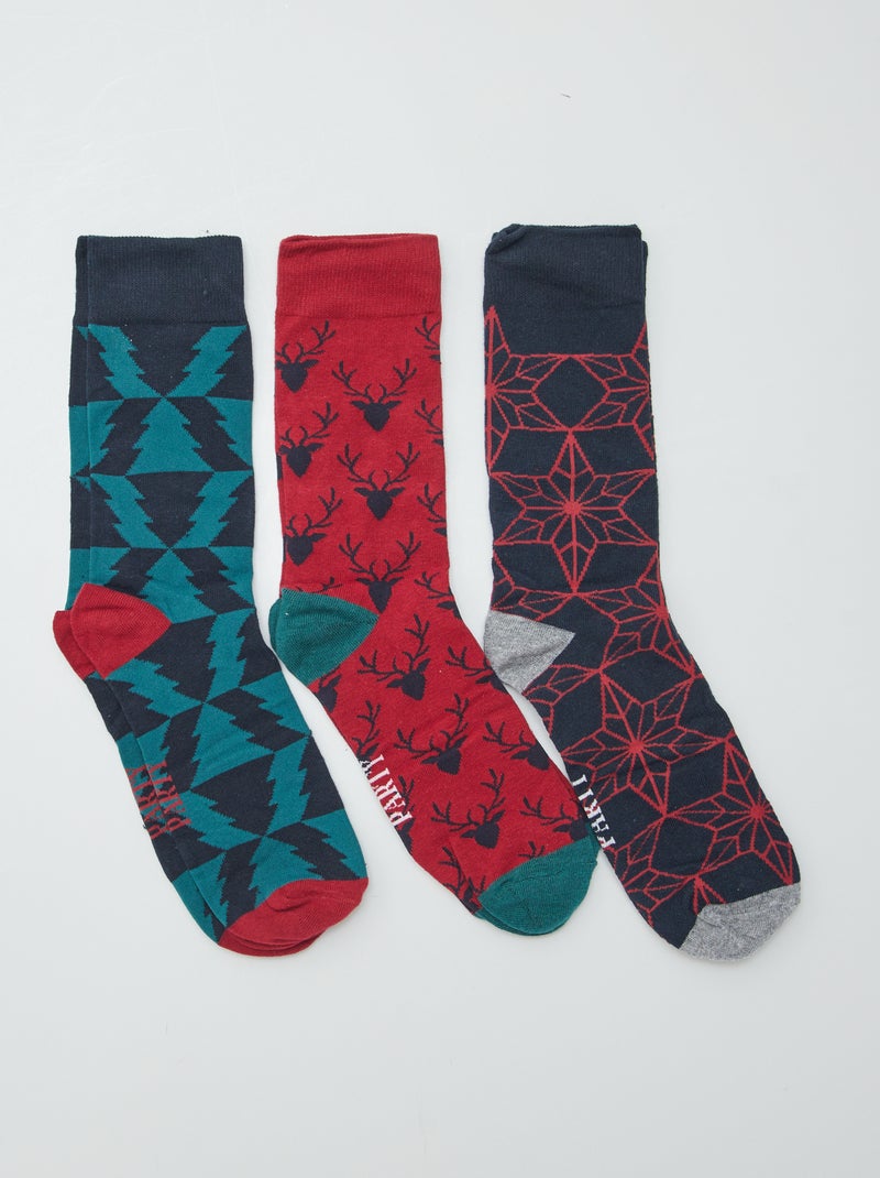 Lote de 3 pares de meias VERDE - Kiabi