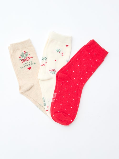 Lote de 3 pares de meias - Kiabi