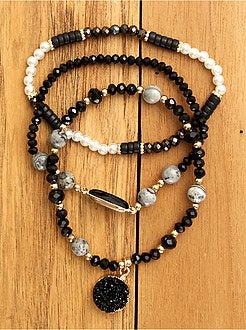 Lote de 3 pulseiras com pérolas - Kiabi