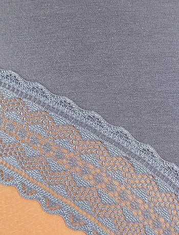 Lote de 3 shorties de algodão em renda