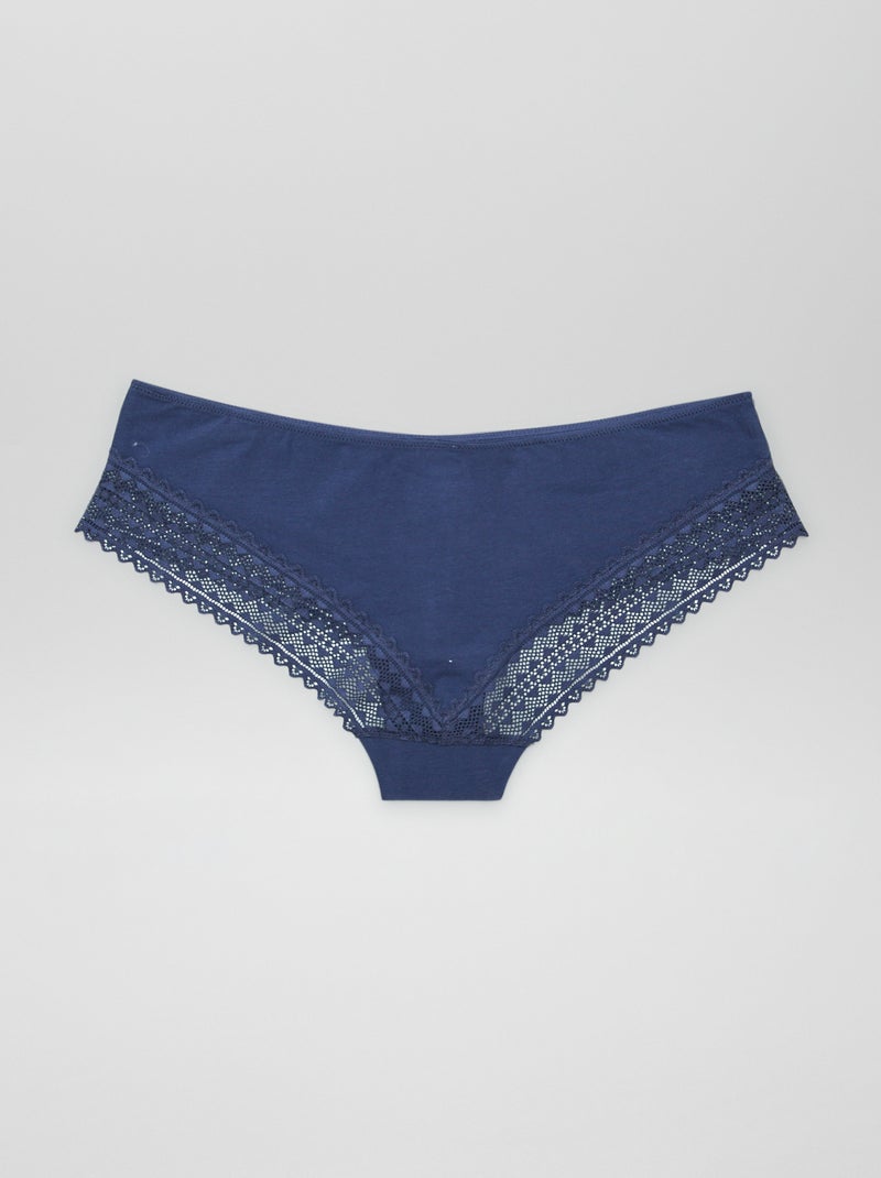 Lote de 3 shorties de algodão em renda VIOLETA - Kiabi