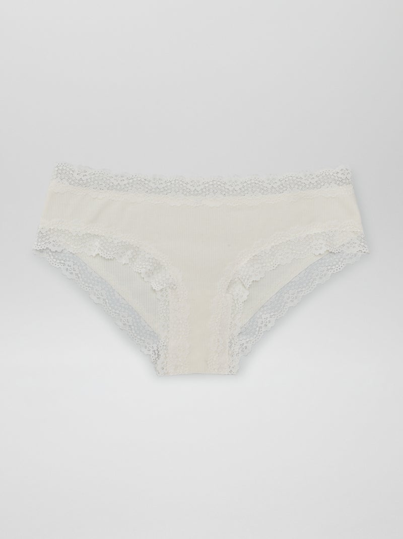 Lote de 3 shorties de nervuras finas VIOLETA - Kiabi