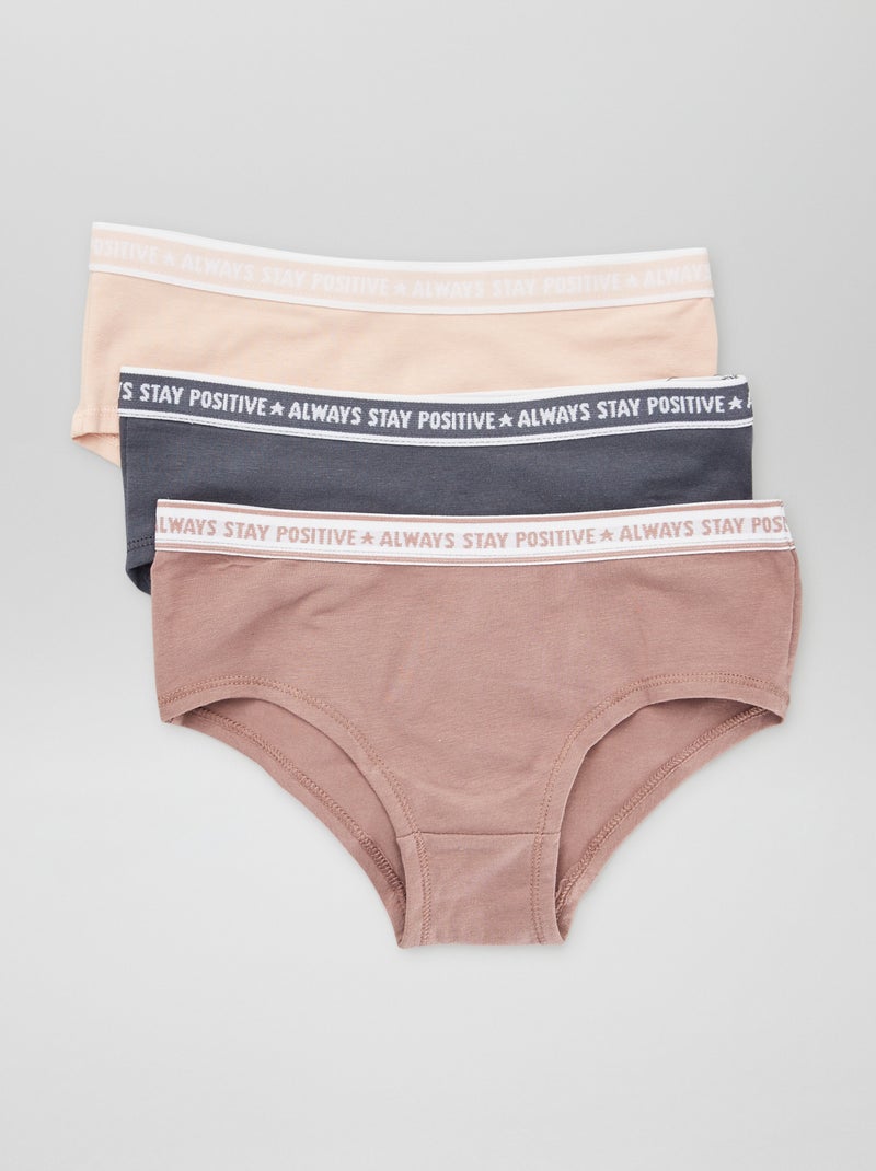 Lote de 3 shorties elásticos ROSA - Kiabi