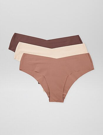 Lote de 3 shorties invisíveis