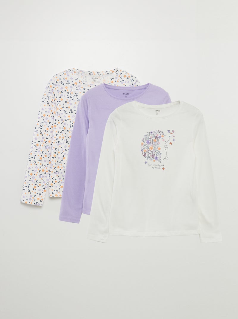 Lote de 3 t-shirts - 3 peças BEGE - Kiabi