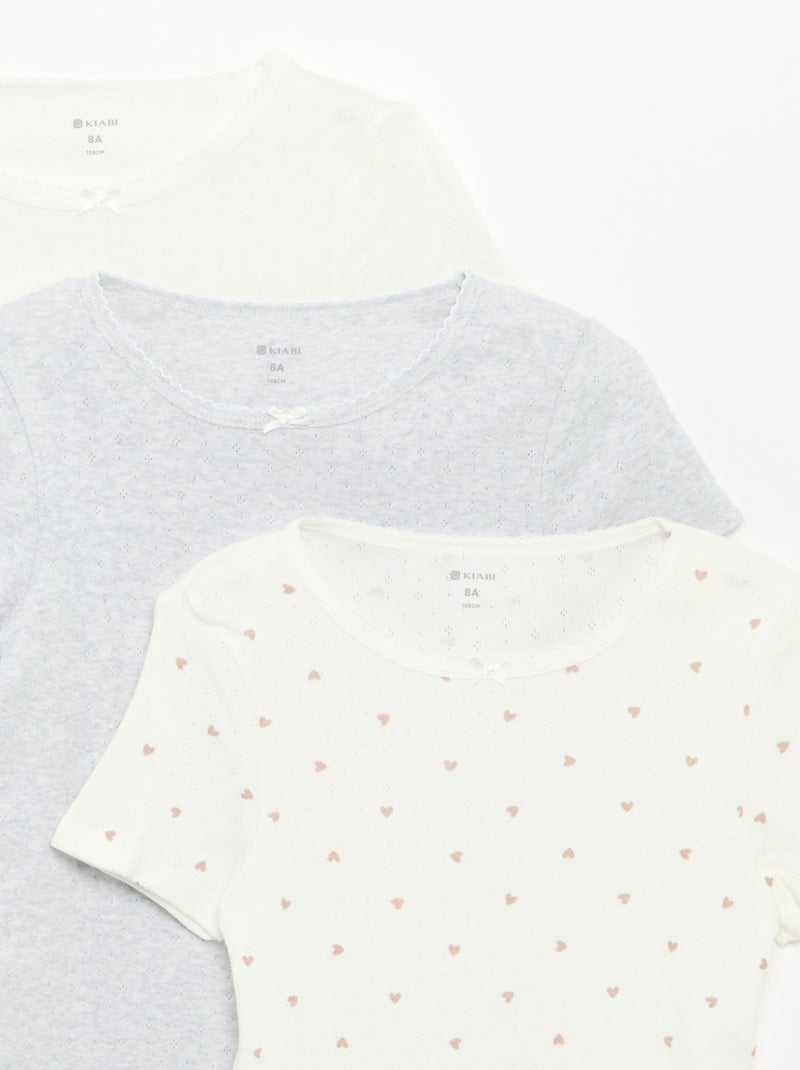 Lote de 3 t-shirts Bege - Kiabi